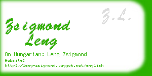 zsigmond leng business card